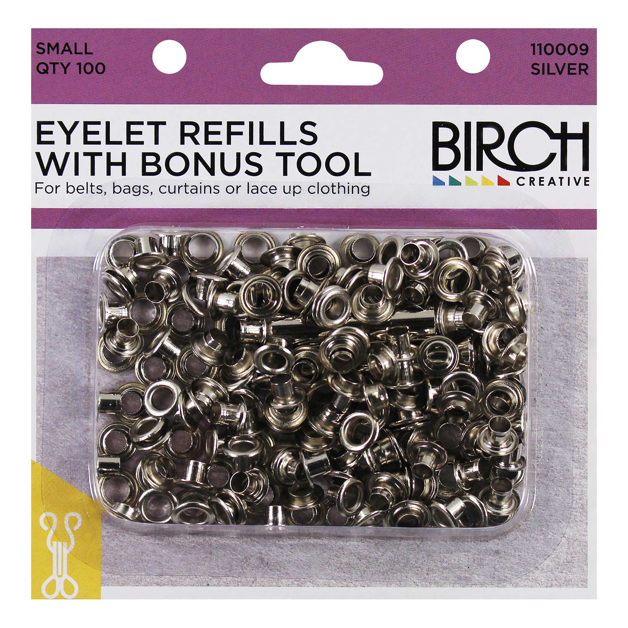 Eyelets Small Silver 100 Pack