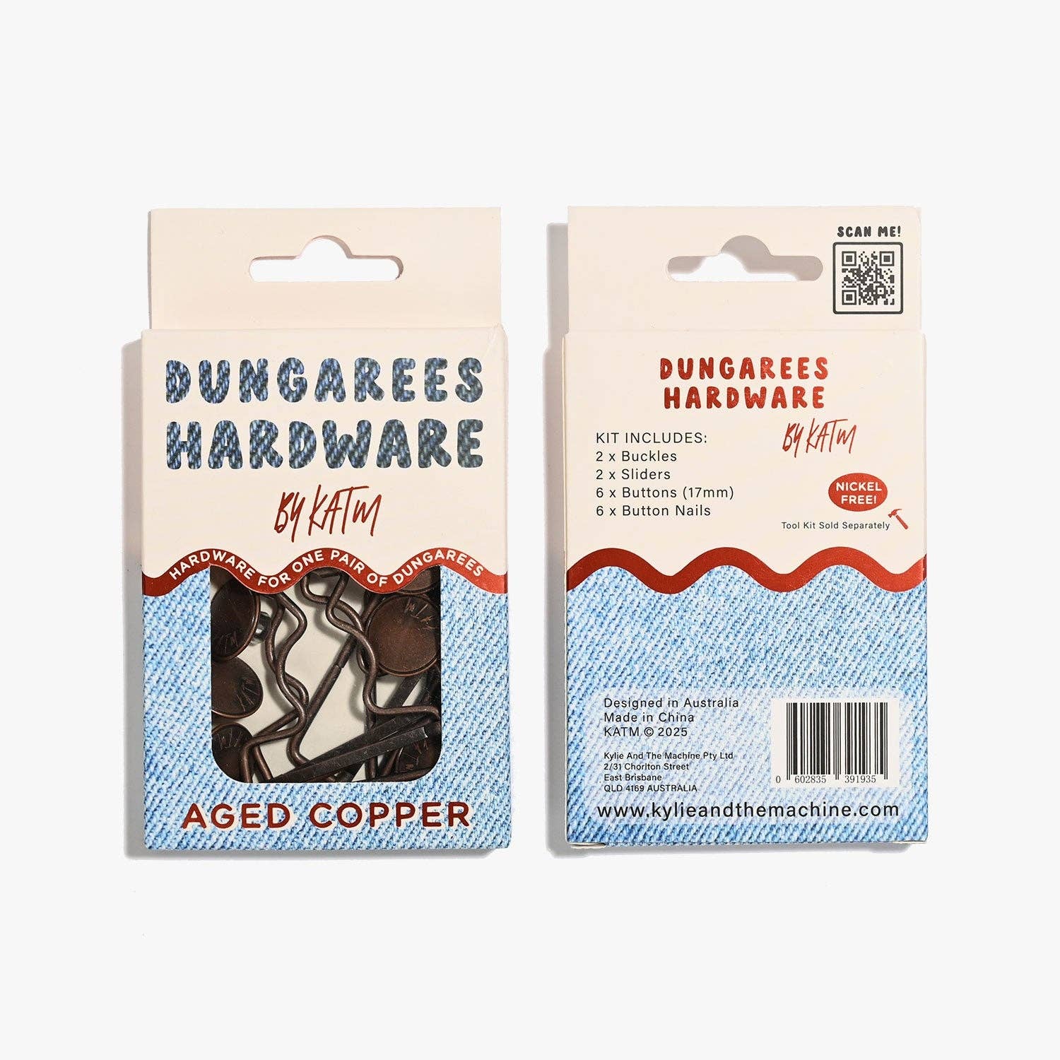 Dungarees Hardware Kit | Aged Copper