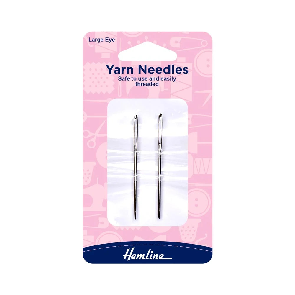 Hemline Hand Needle Yarn Large Eye 2pc