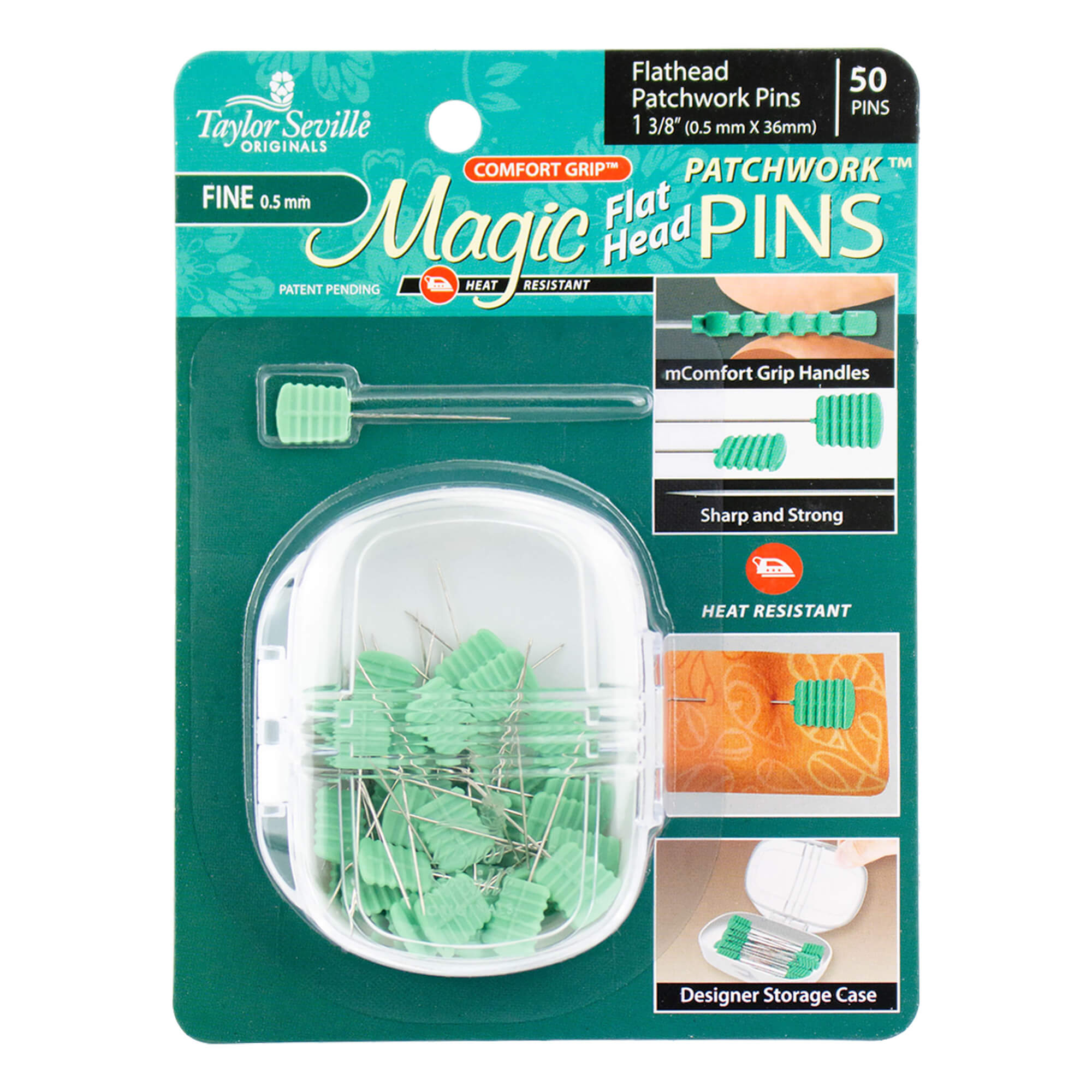 Taylor Seville Magic Flat Head Pins Fine