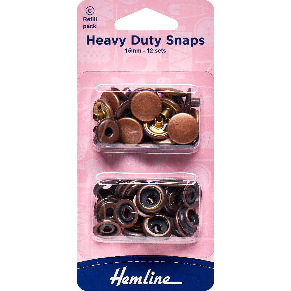 Hemline Snap Heavy Duty 15mm Bronze
