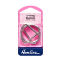 Hemline D Rings 32mm Nickel 3pc