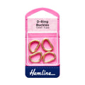 Hemline D Rings 12mm Gold 4pc