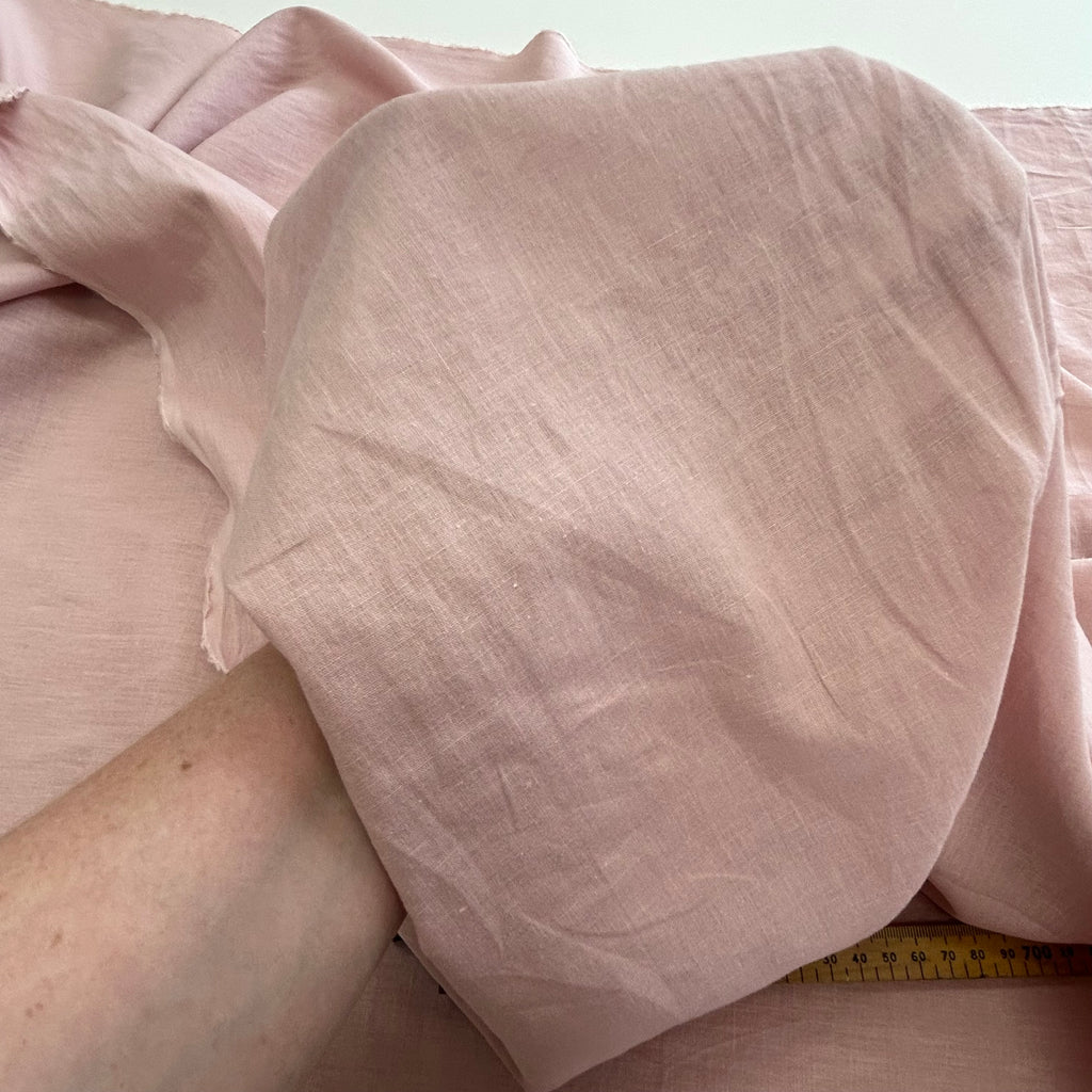 Pink Linen Cotton Blend