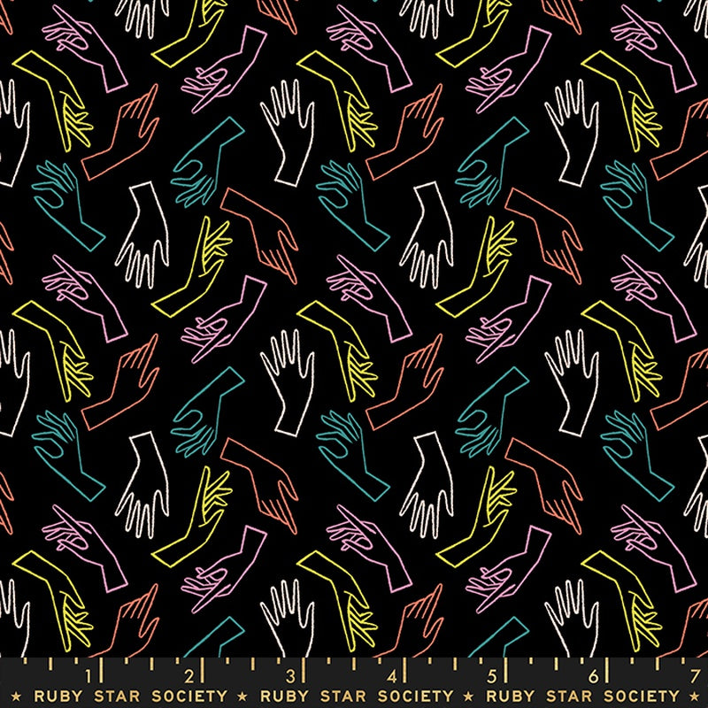 Adorn Cotton Black (RS1021-15) by Ruby Star Society for Moda