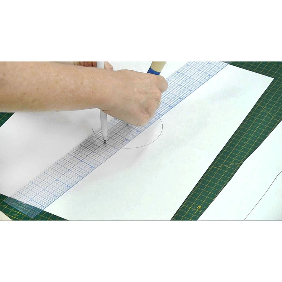 Sew Easy Ruler - Circle and Scallop 18in x 2in