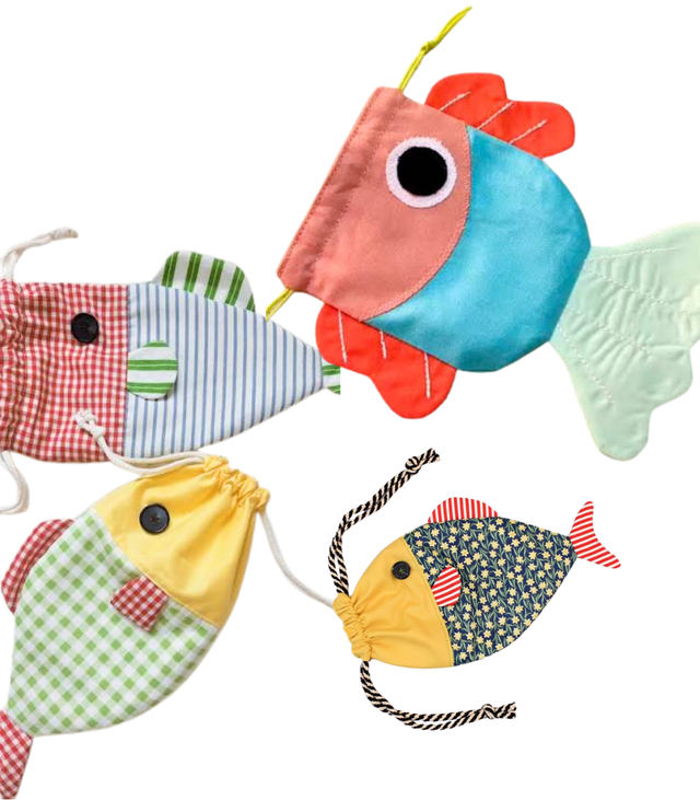 Fish Drawstring Bag