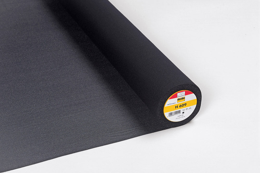 H609 Black Bi-Elastic Fusible Interlining