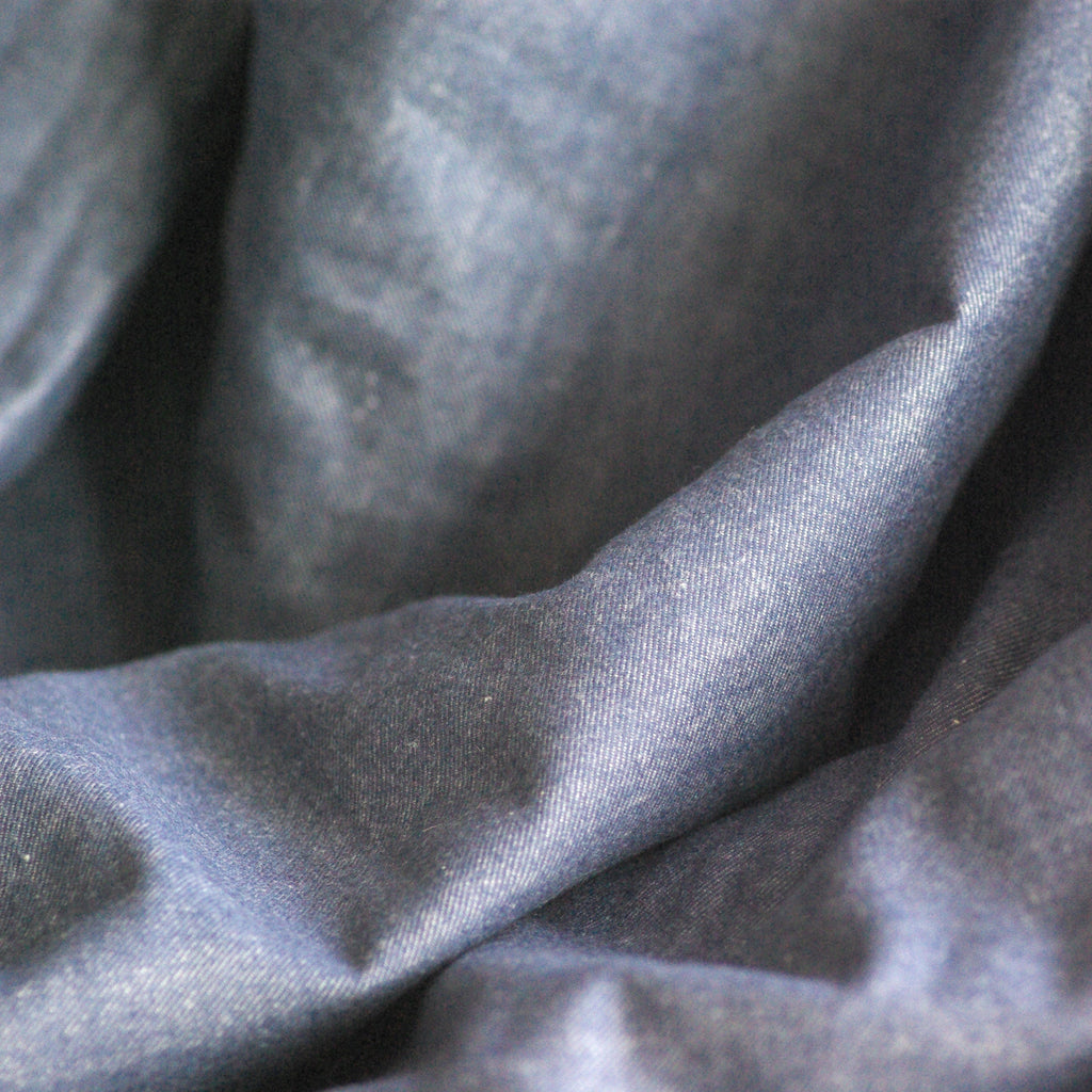 Denim Look Brushed Cotton, Navy