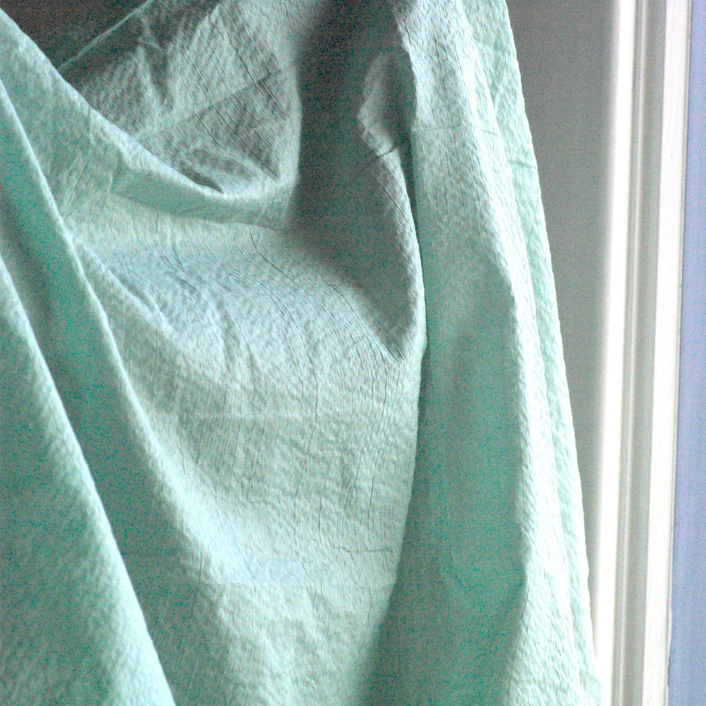Cotton Lawn Seersucker, Mint Green