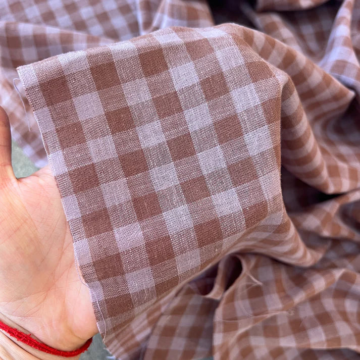 Dustfield Cotton Linen Lilac/Cocoa