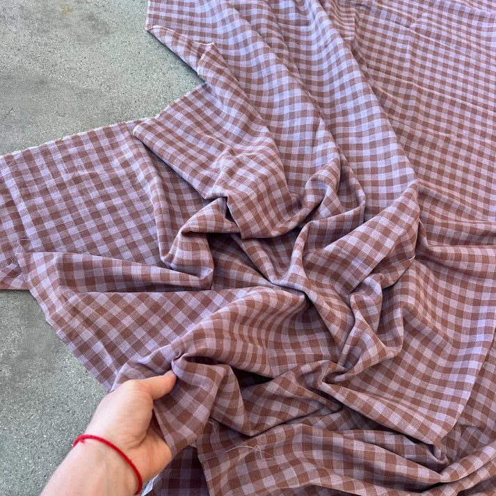 Dustfield Cotton Linen Lilac/Cocoa