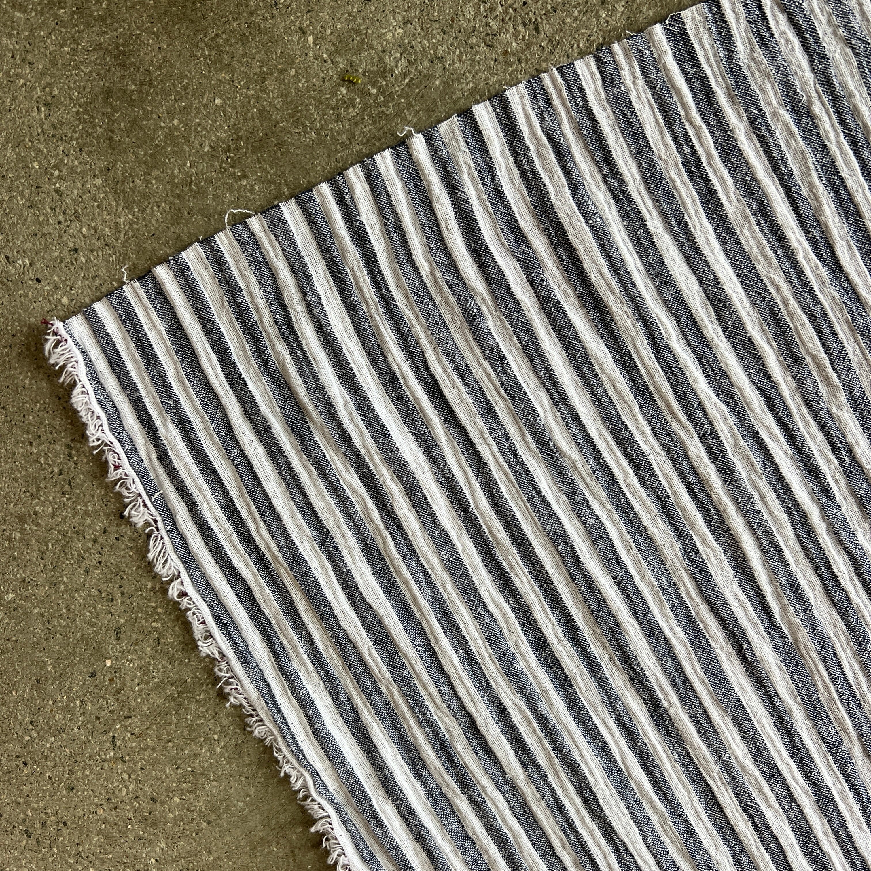 August Navy/white ticking