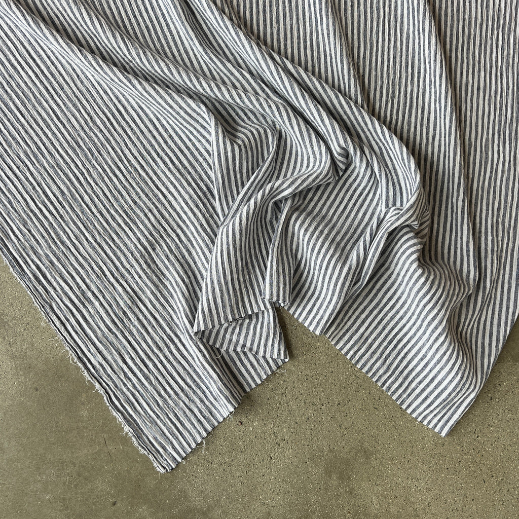 August Navy/white ticking