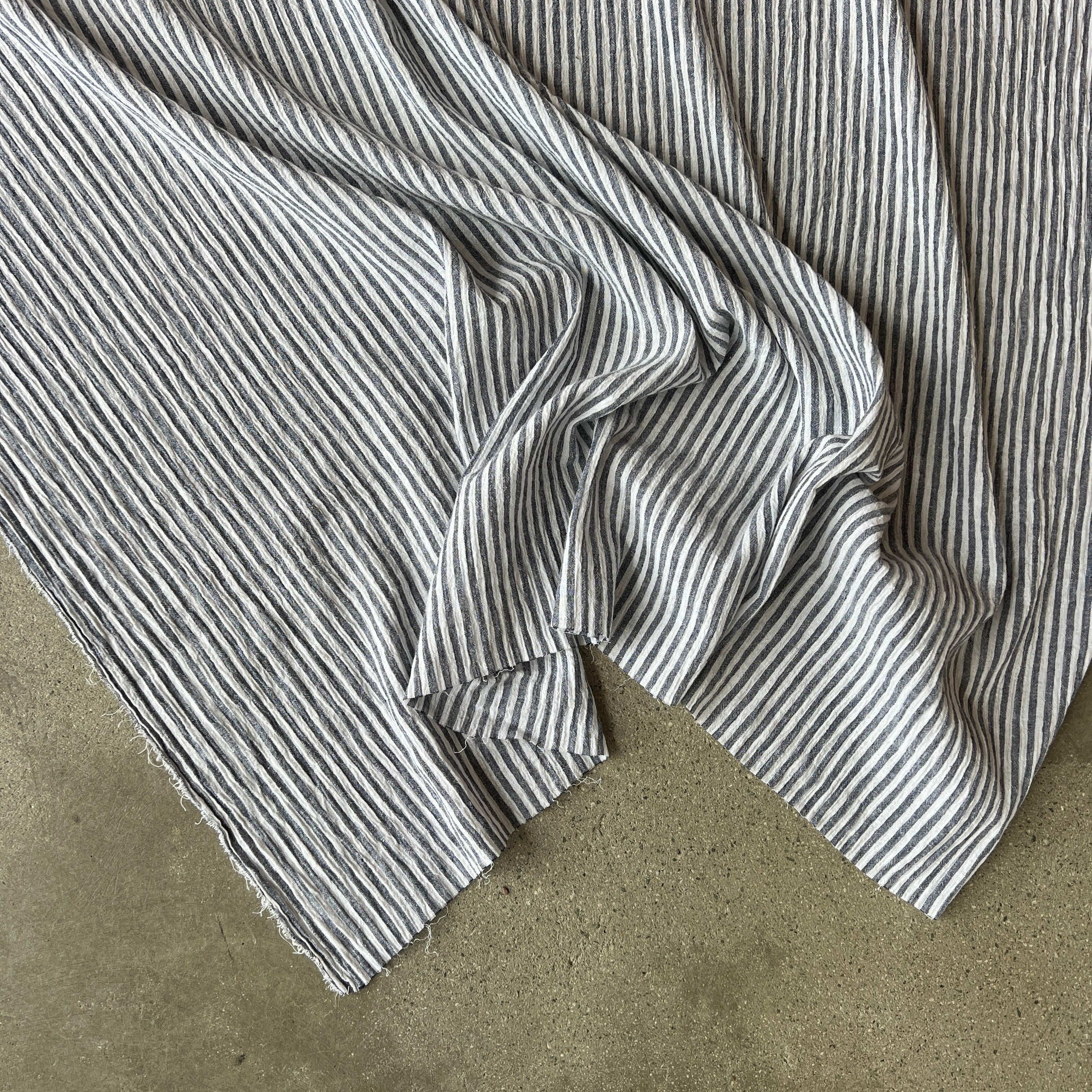 August Navy/white ticking
