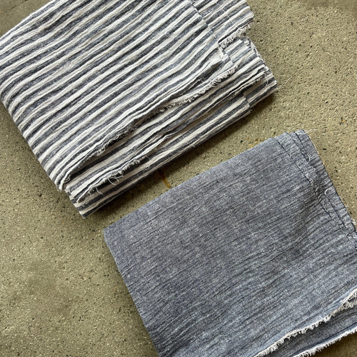 August Navy/white ticking
