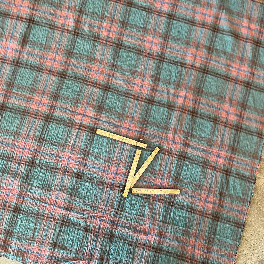 Pastel Haze Teal/salmon/cocoa madras