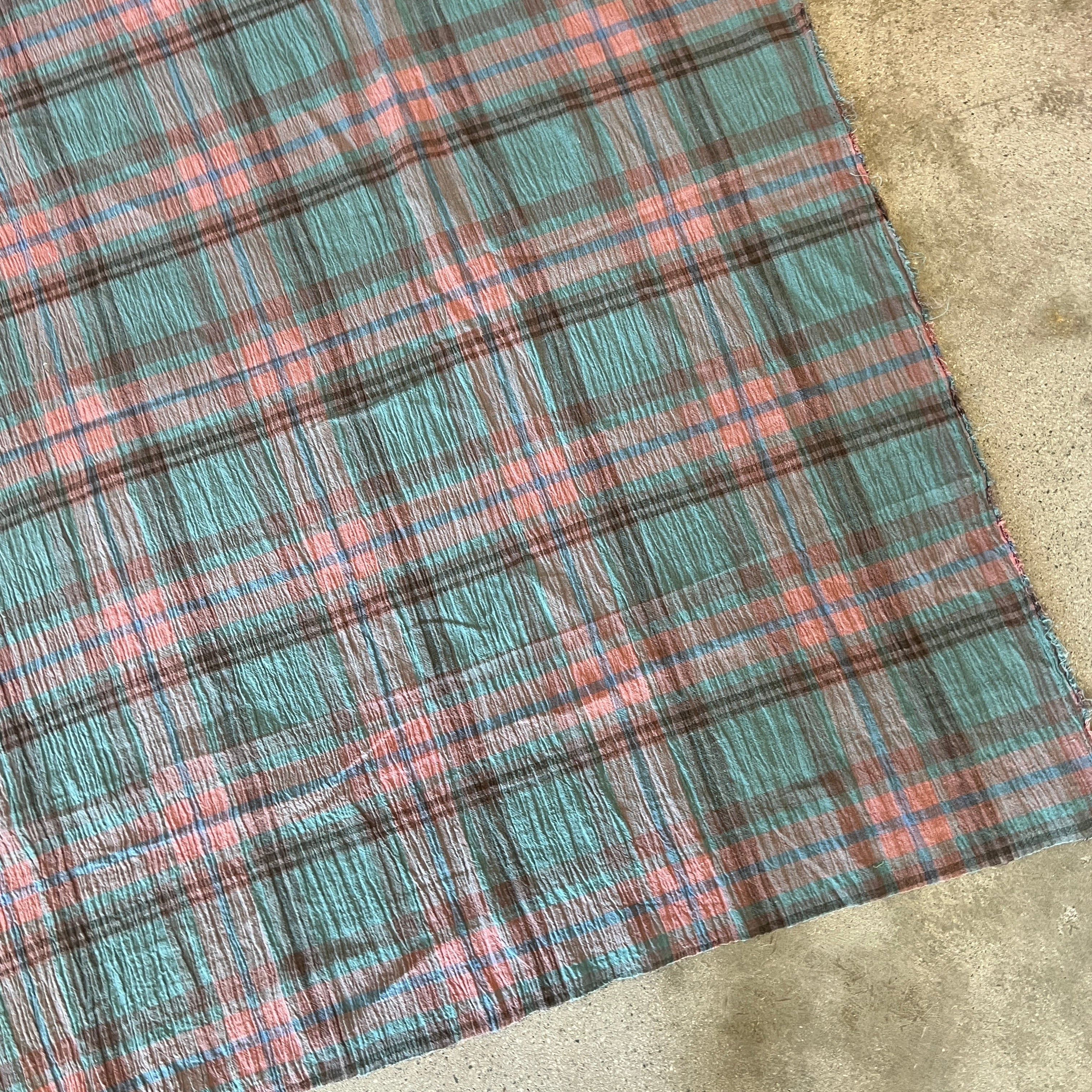 Pastel Haze Teal/salmon/cocoa madras