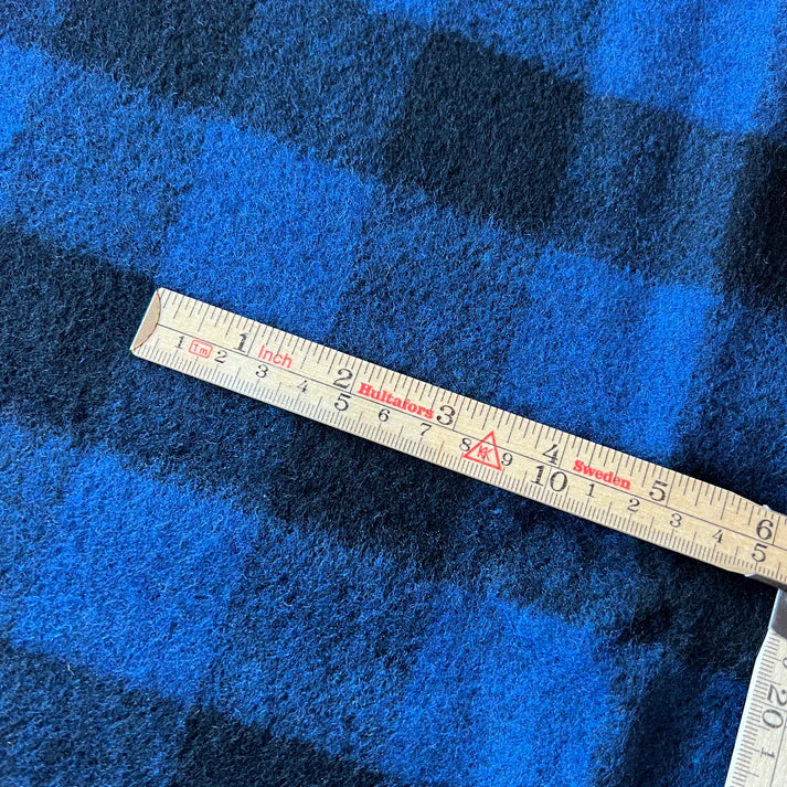 Artic Brushed Wool Deep blue plaid