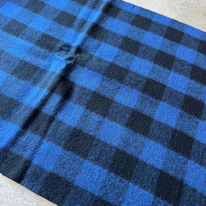 Artic Brushed Wool Deep blue plaid
