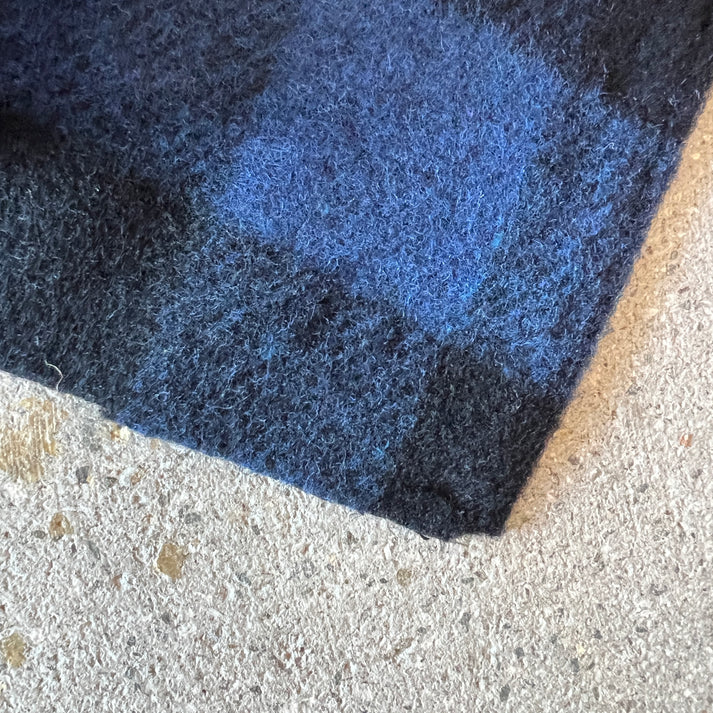 Artic Brushed Wool Deep blue plaid