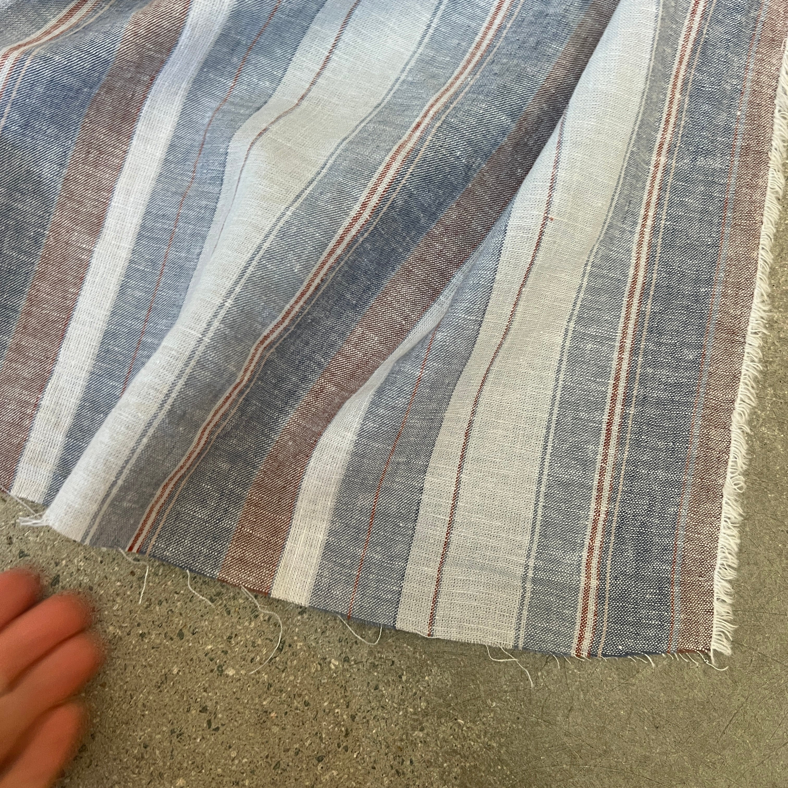 Dune Blue/brown/cream heritage stripe