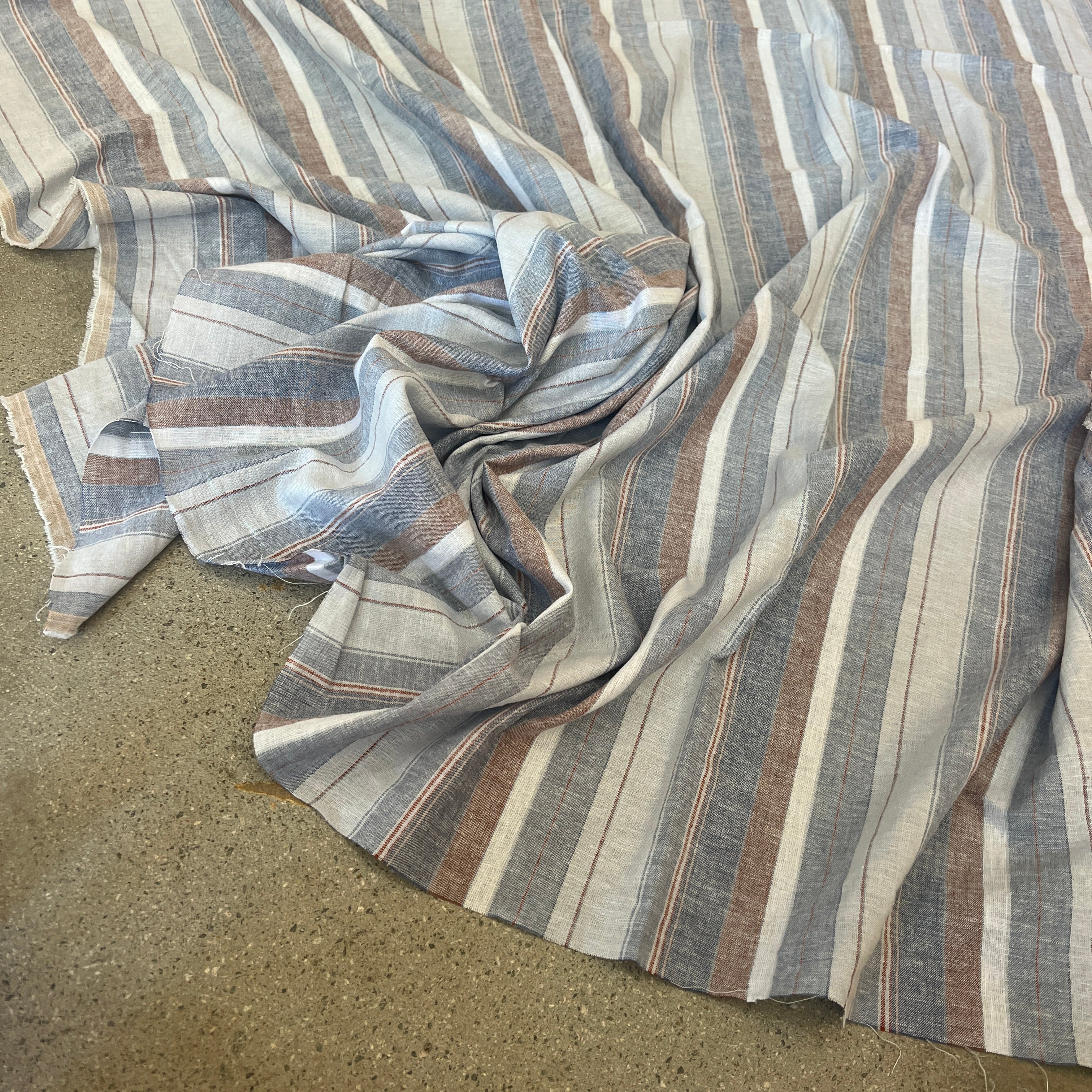Dune Blue/brown/cream heritage stripe