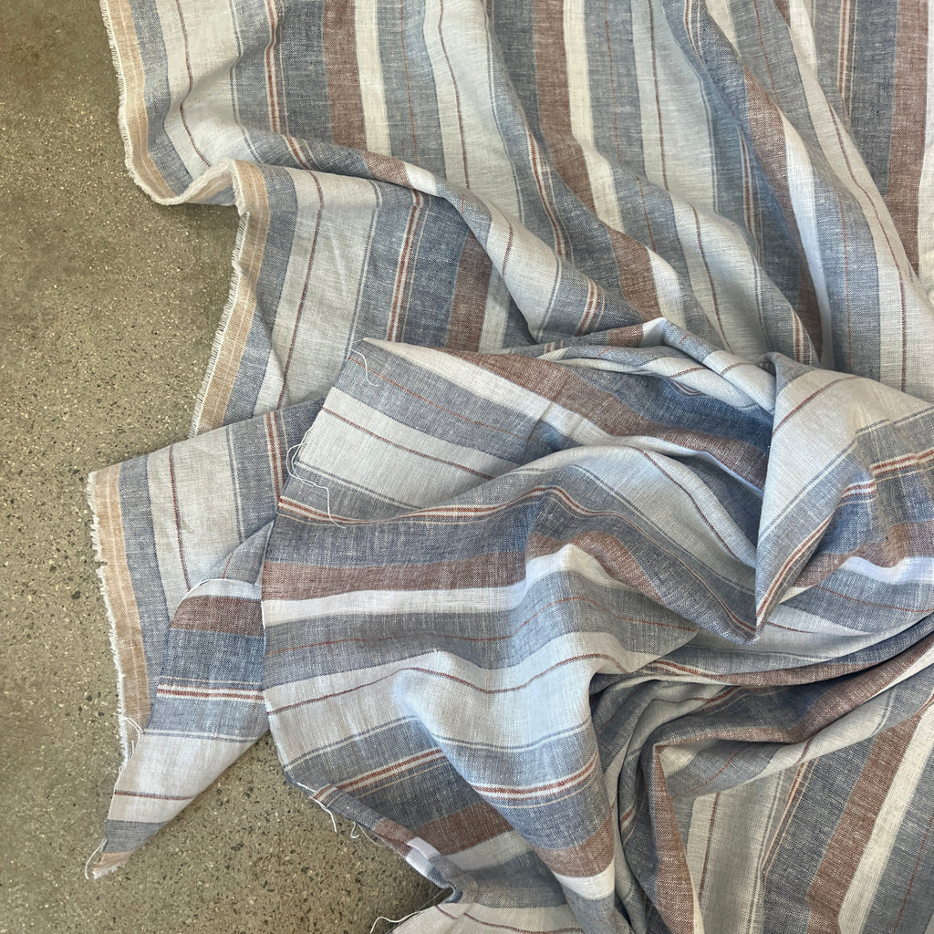 Dune Blue/brown/cream heritage stripe