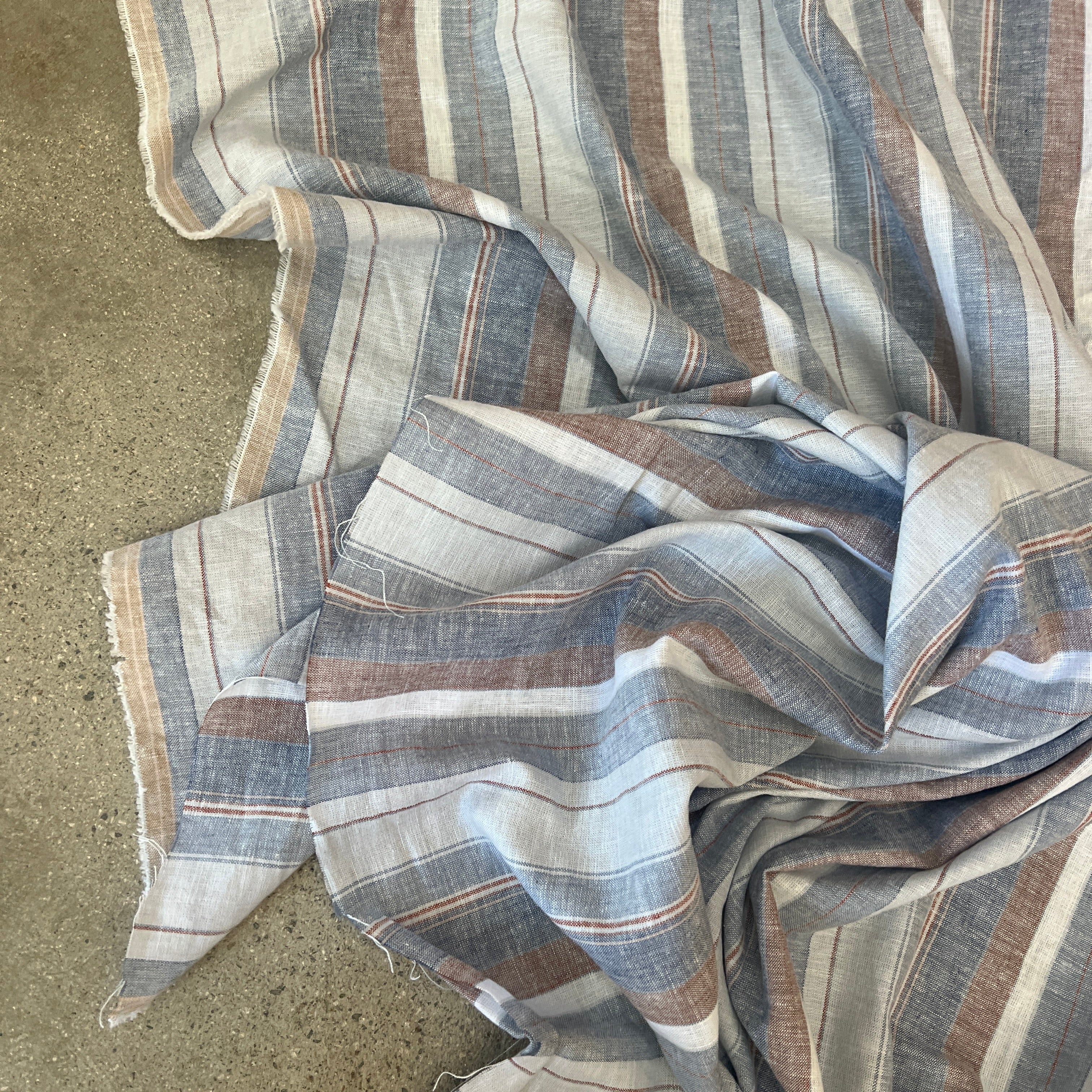 Dune Blue/brown/cream heritage stripe