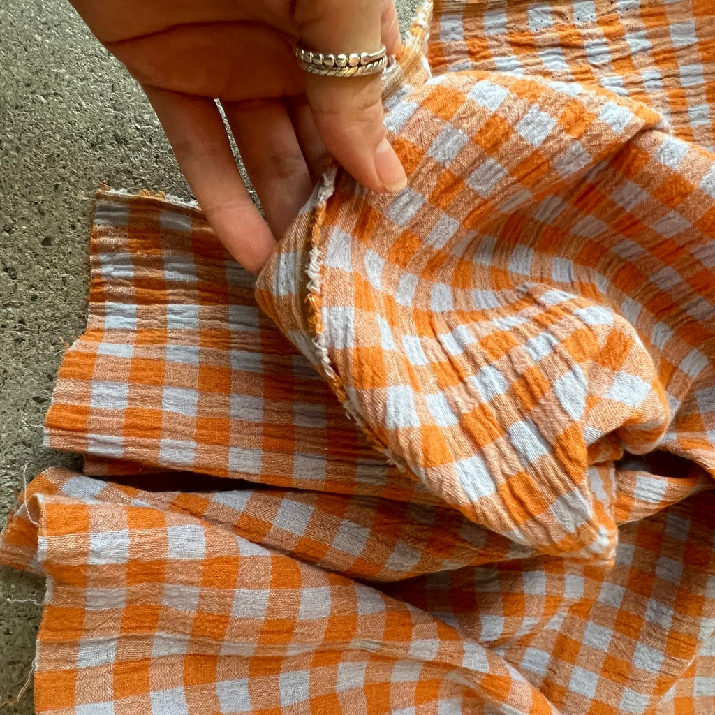 Mini Orange/Green plaid