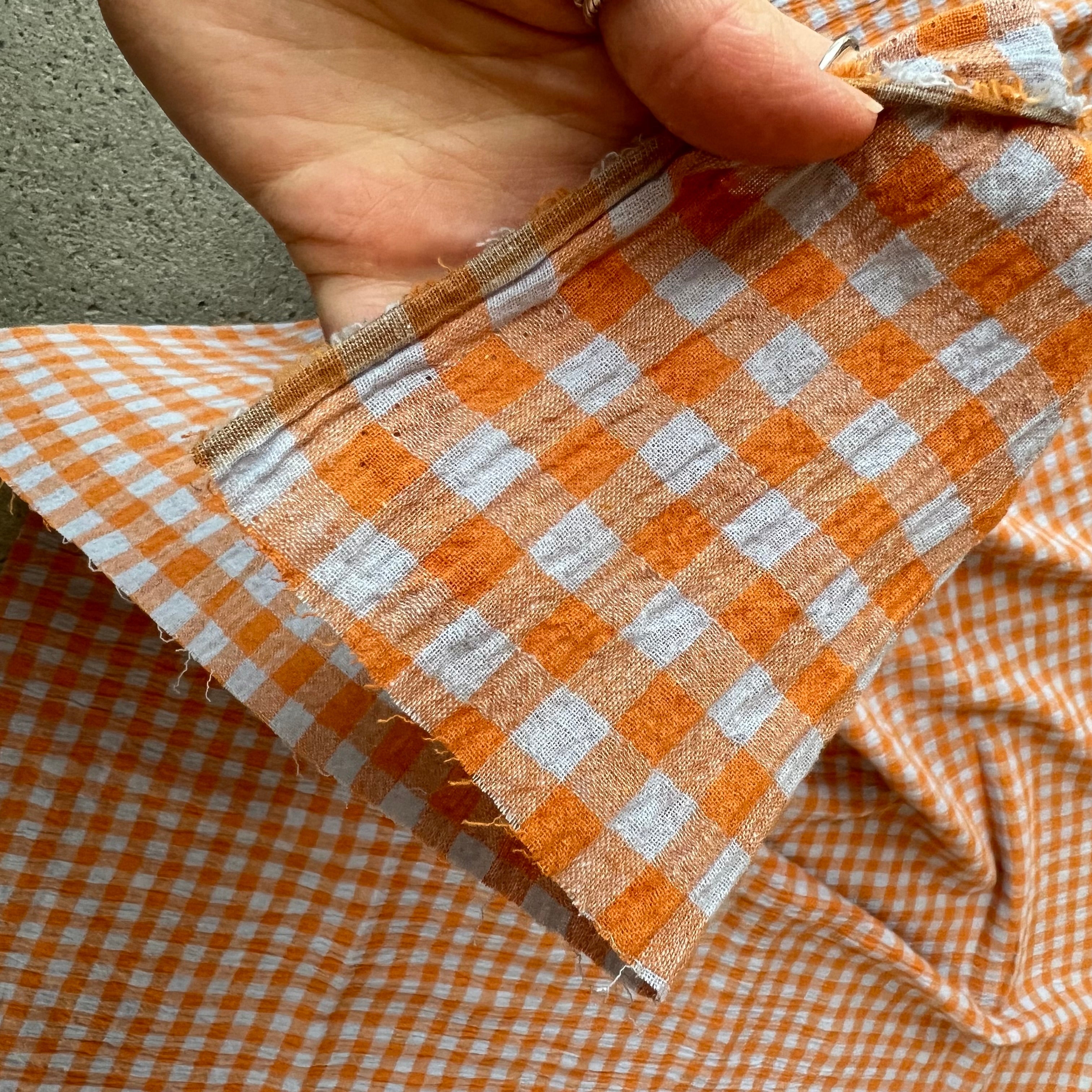 Mini Orange/Green plaid
