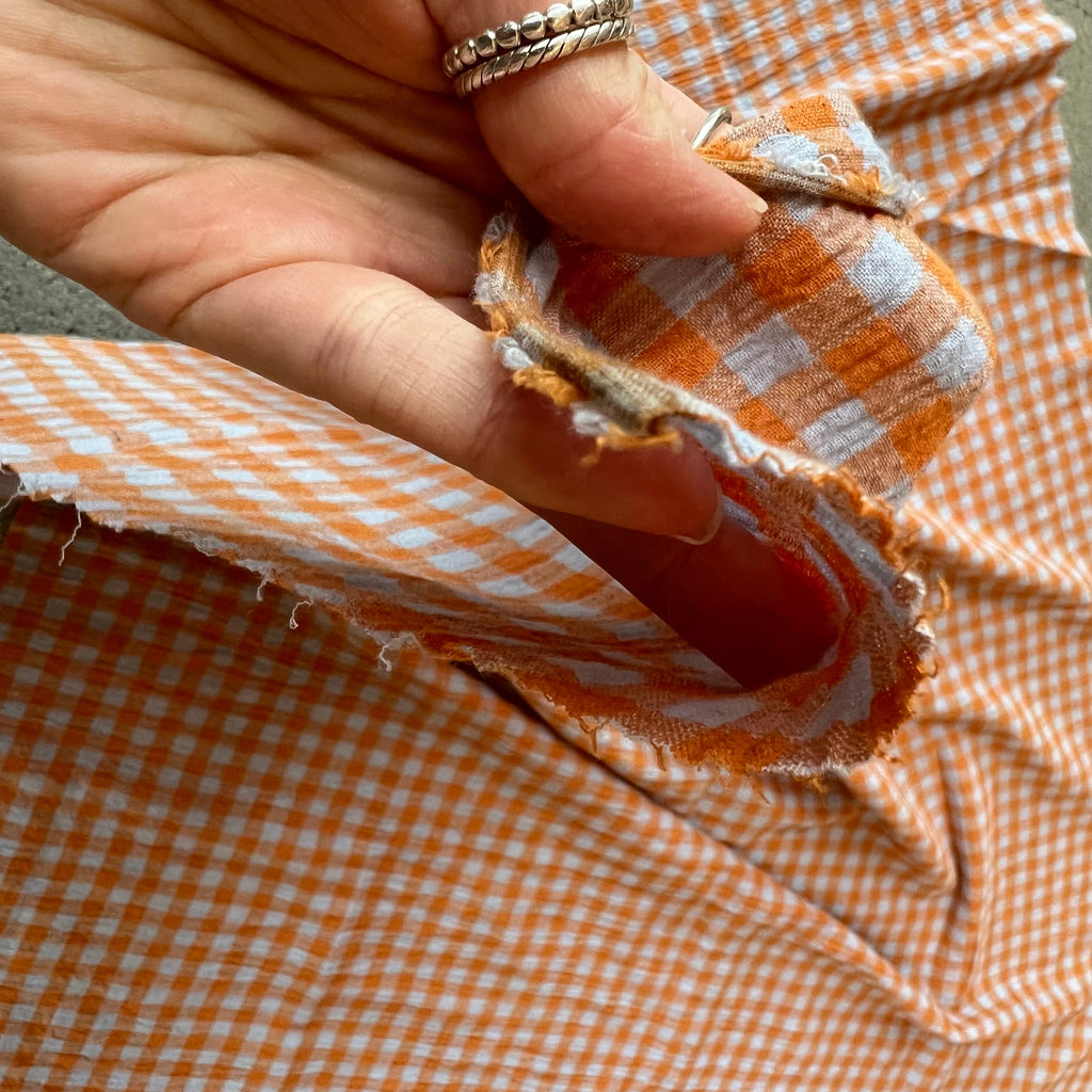 Mini Orange/Green plaid