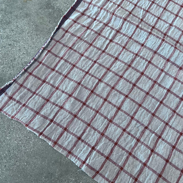 Grid Linen Silver/Rust