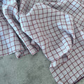 Grid Linen Silver/Rust