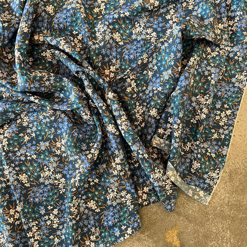 Bluebell Navy/teal/cornflower floral