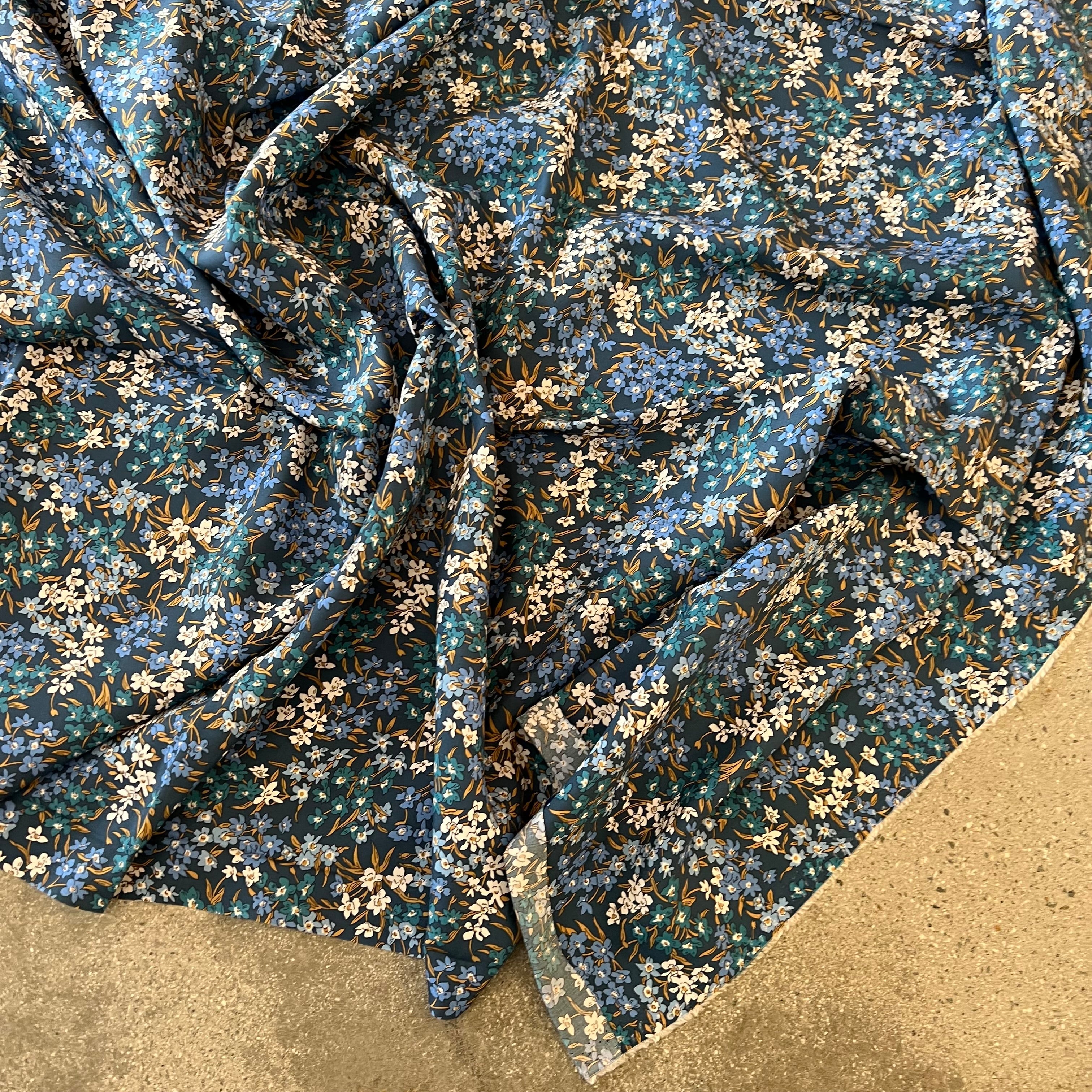 Bluebell Navy/teal/cornflower floral