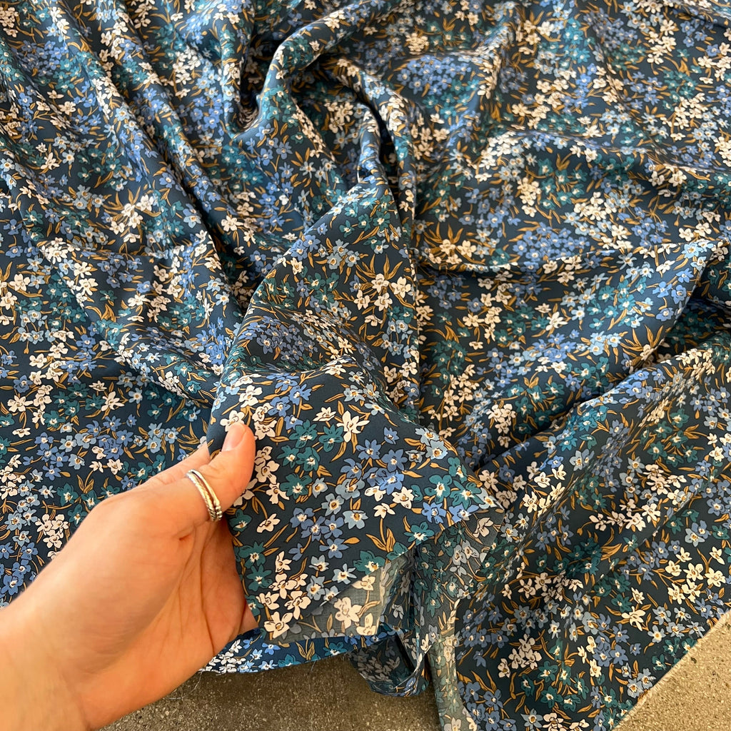 Bluebell Navy/teal/cornflower floral