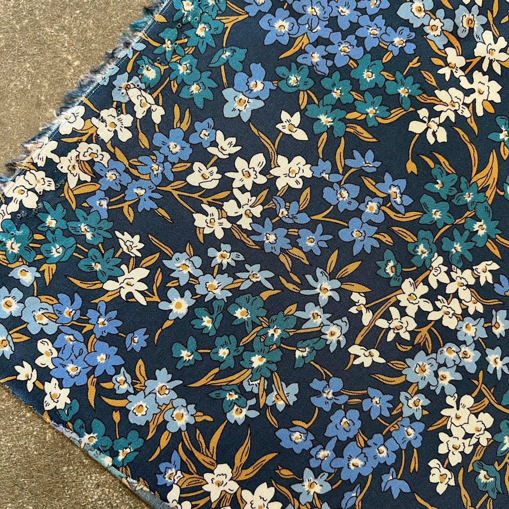 Bluebell Navy/teal/cornflower floral