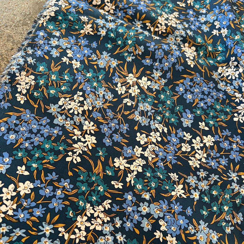 Bluebell Navy/teal/cornflower floral