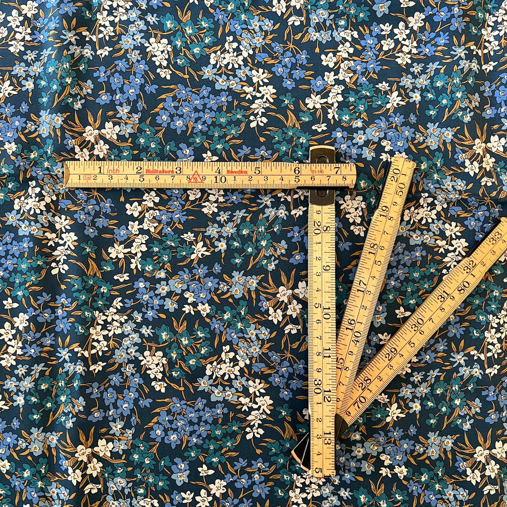 Bluebell Navy/teal/cornflower floral
