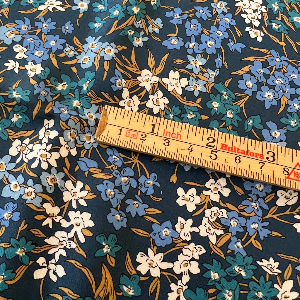 Bluebell Navy/teal/cornflower floral
