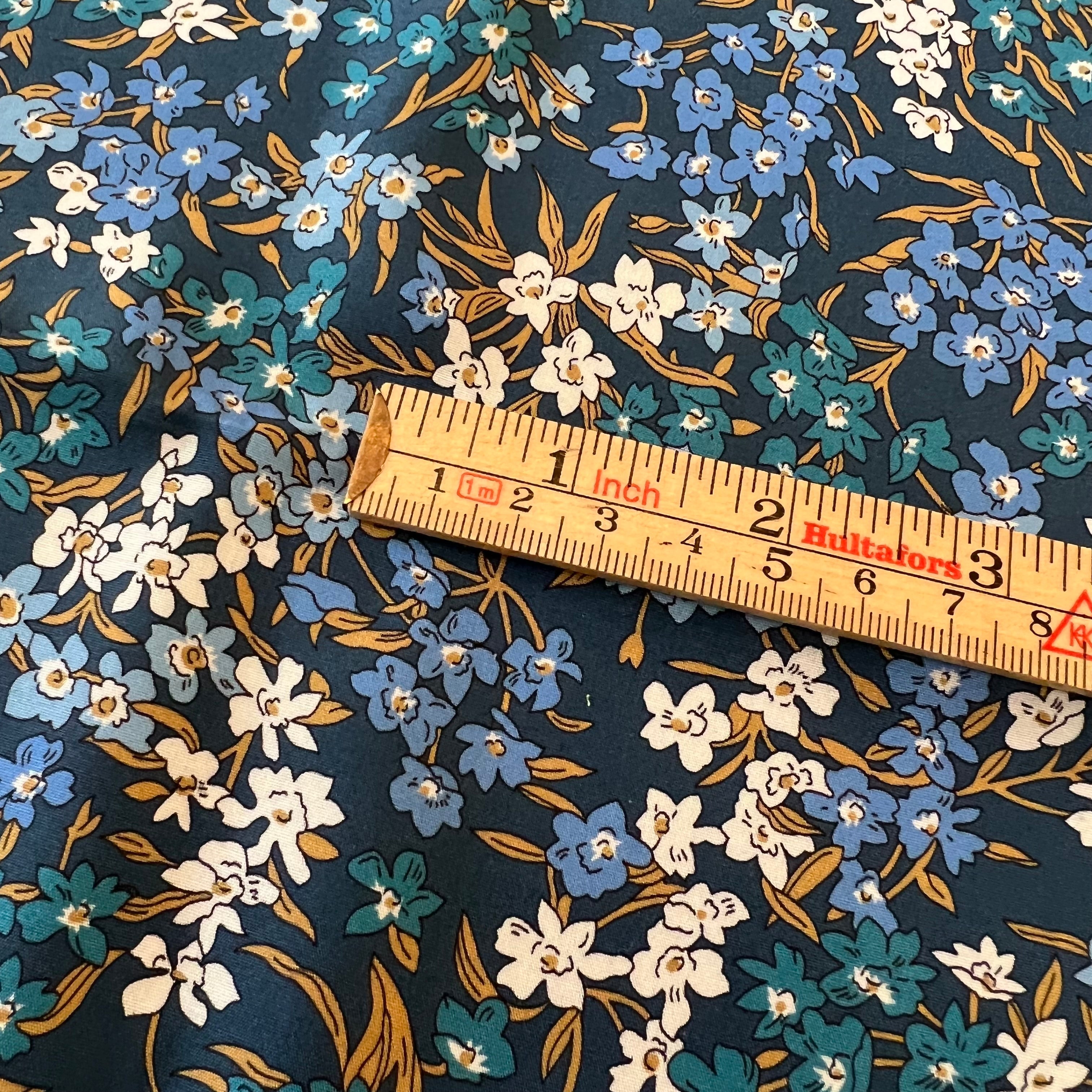 Bluebell Navy/teal/cornflower floral