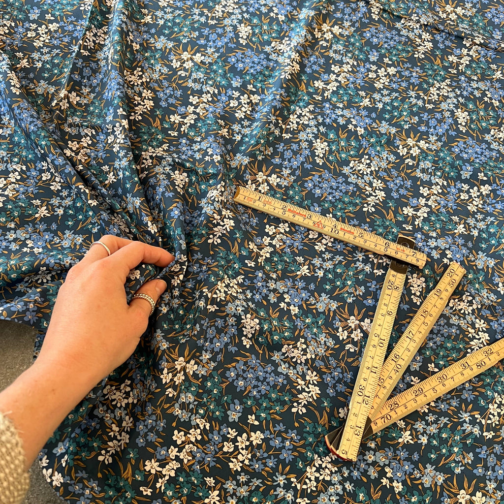 Bluebell Navy/teal/cornflower floral