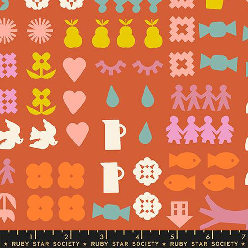 Paper Cuts 2 Cotton Persimmon RS1107 14 Ruby Star#1