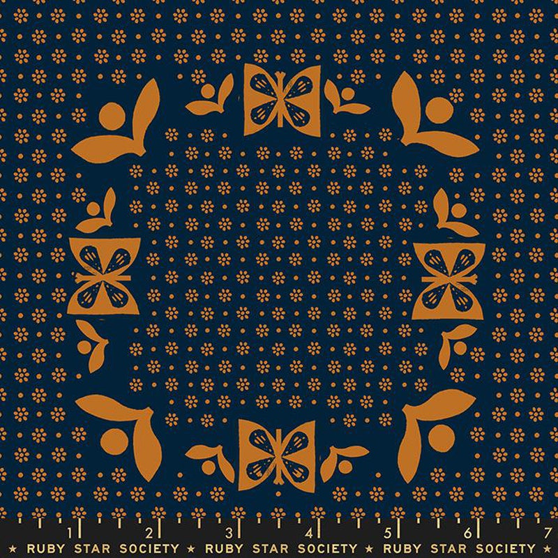 Sugar Maple Cotton Navy RS4090 16 Ruby Star#1