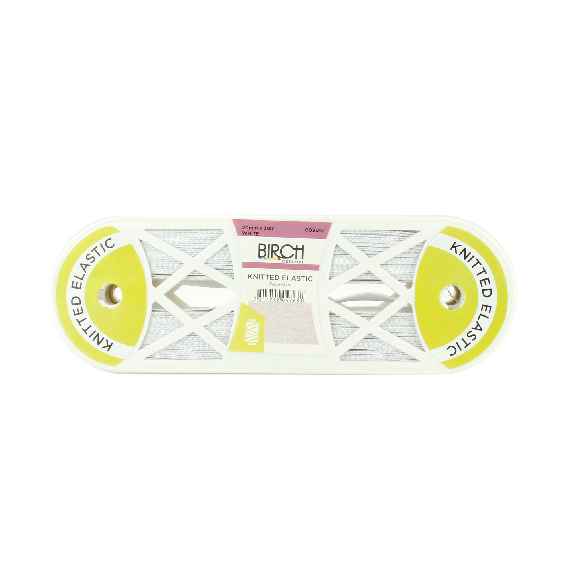 Elastic Knitted 20mm White