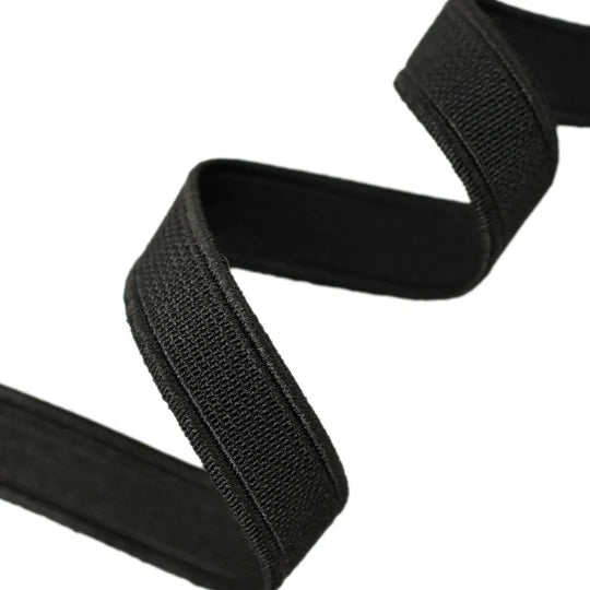 NON-ROLL WAISTBAND ELASTIC BLACK 38 mm