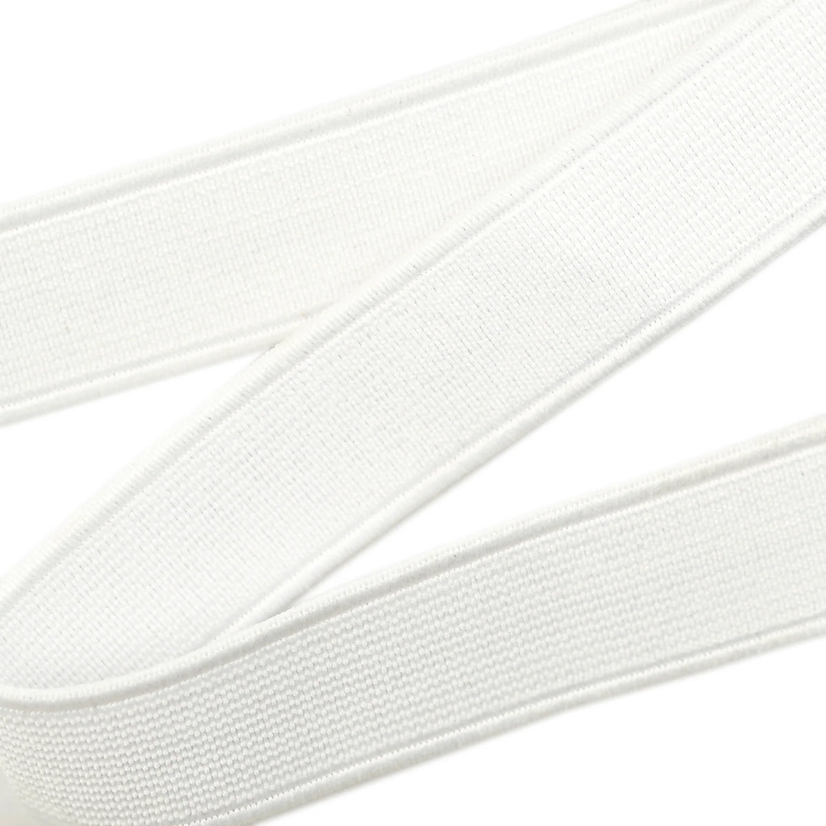 NON-ROLL WAISTBAND ELASTIC WHITE 38 mm