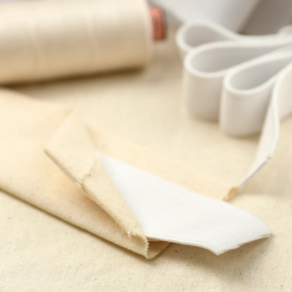 NON-ROLL WAISTBAND ELASTIC WHITE 38 mm