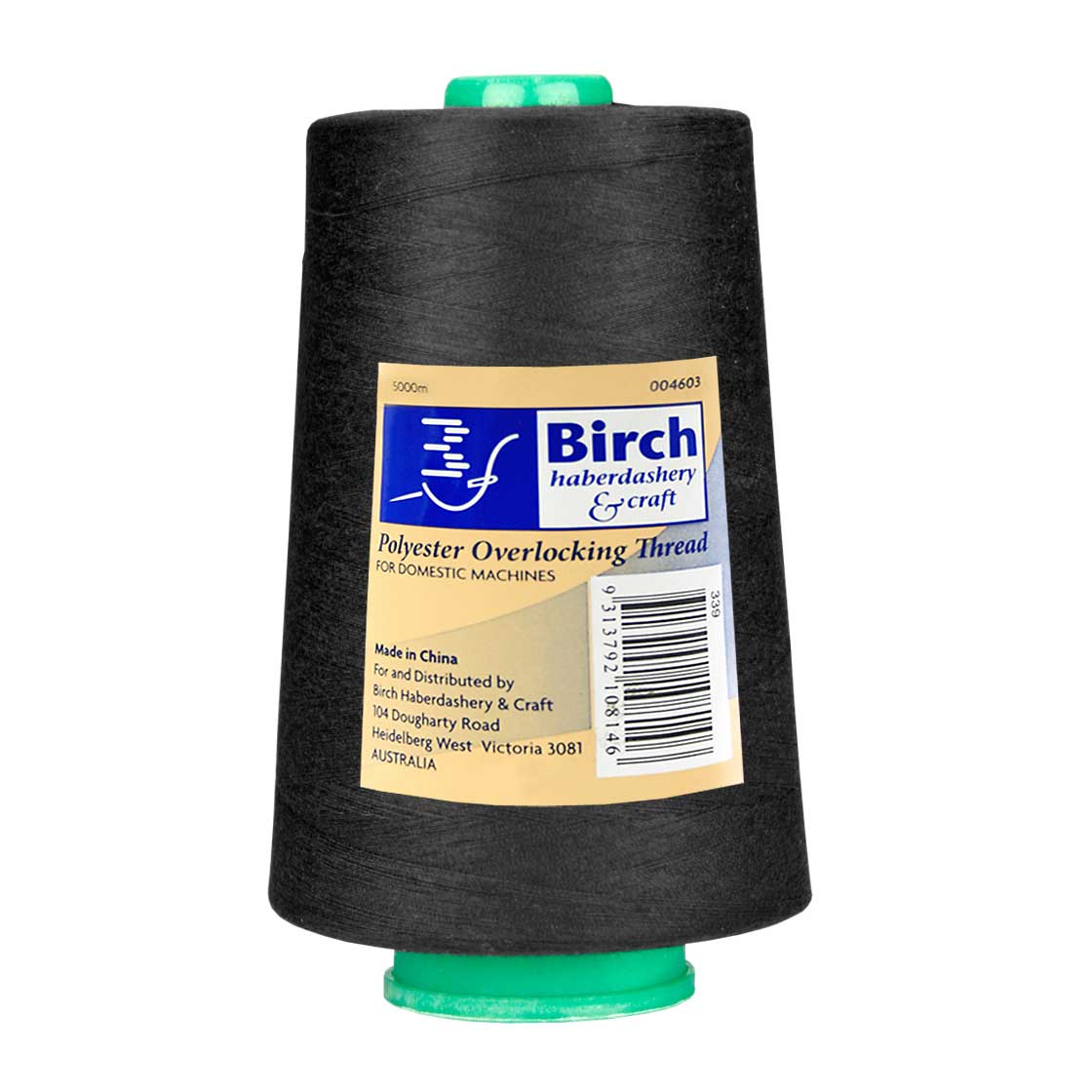 Birch Overlock Thread 5000m Black